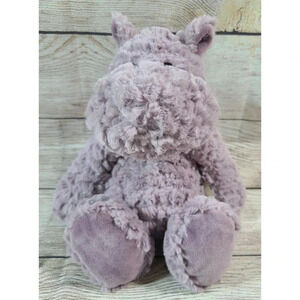 Demdaco Nat & Jules Plush Mellow Fellows Minky Hippo Stuffed Animal Livia Purple